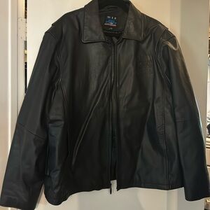 Black leather Ford jacket